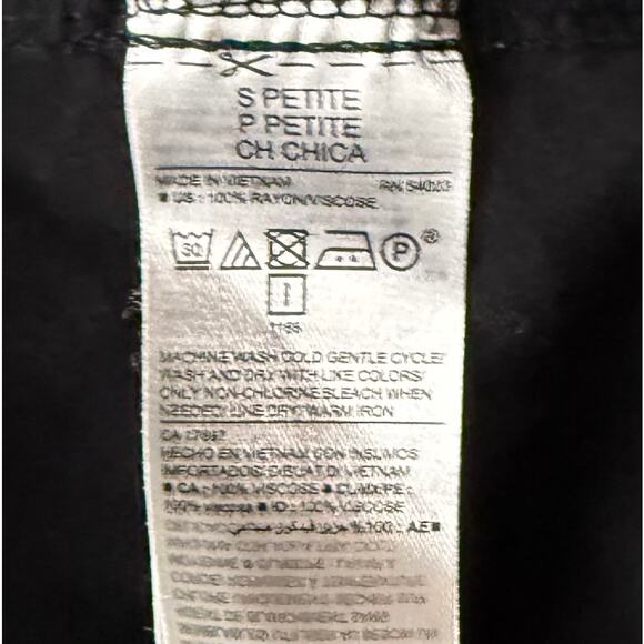 Old Navy Womens Dress Size Small Petite Black Tunic Mini Flutter Sleeve Solid - Picture 6 of 6